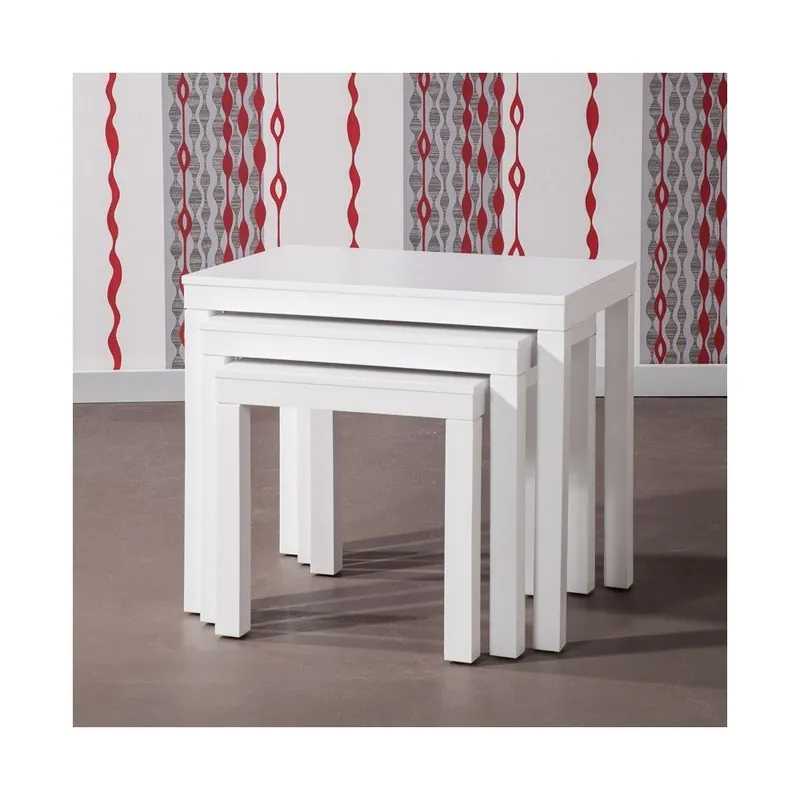 Zestaw 3 stolików Ciza Nesting White Bonami Popularny