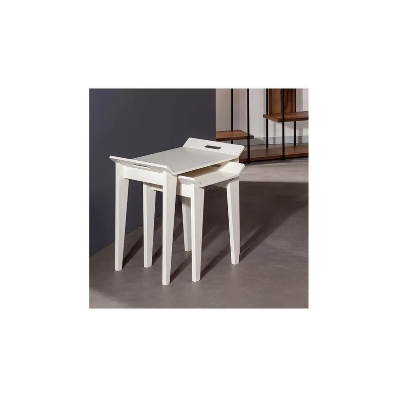 Zestaw 2 stolików Nil Nesting White Bonami Popularny