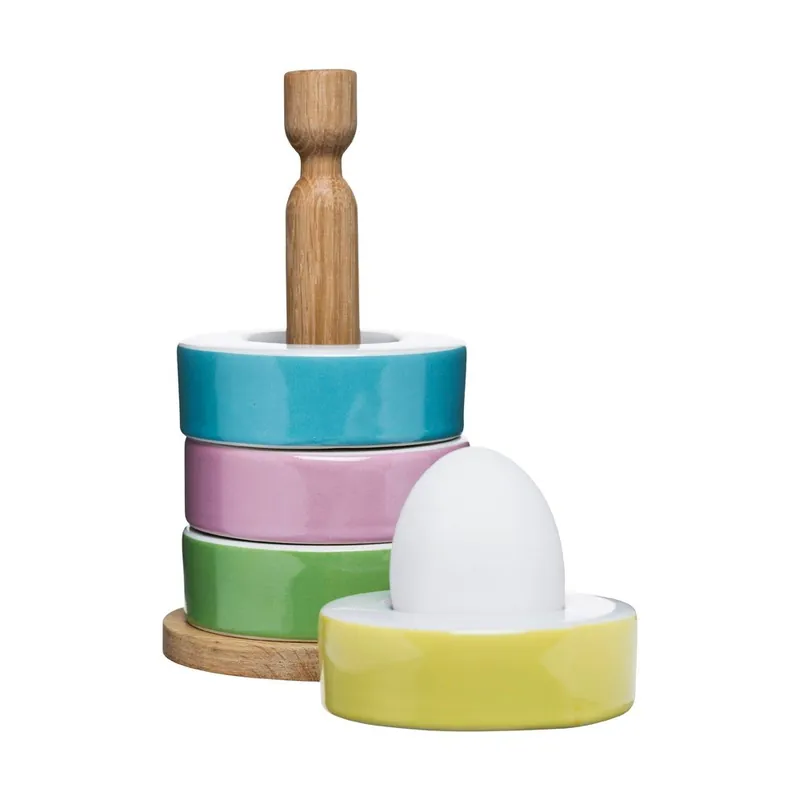 Zestaw 4 porcelanowych kieliszków do jajek Sagaform Eggcups Bonami Wyjątkowa oferta