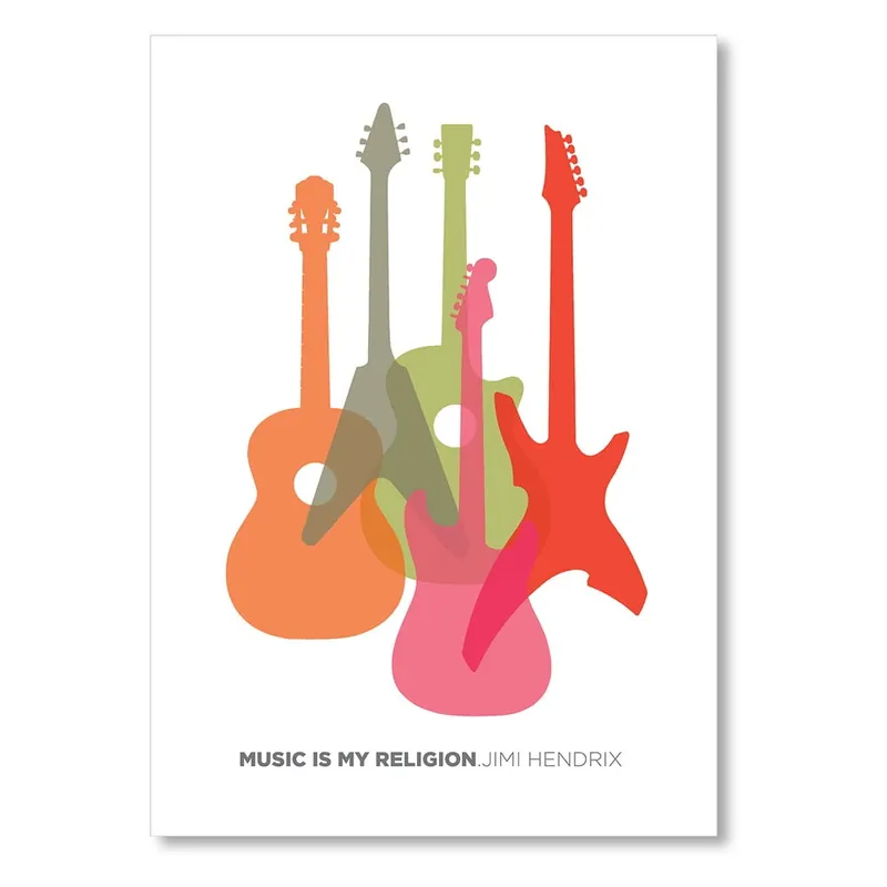 Plakat autorski "Music is My Religion Hendrix" Bonami Nowość