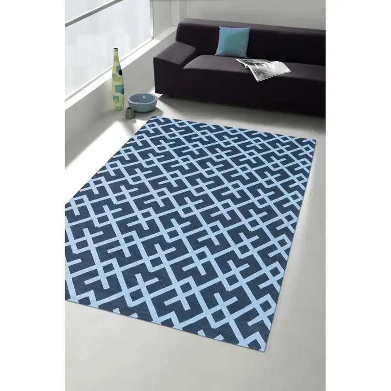 Bezpieczna płatność Wytrzymały dywan kuchenny Webtapetti Labyrinth Blue, 60x150 cm Bonami