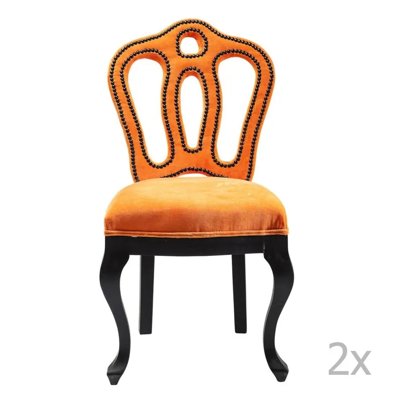 Nowy Zestaw 2 krzeseł z aksamitną tapicerką Kare Design Royal Bonami