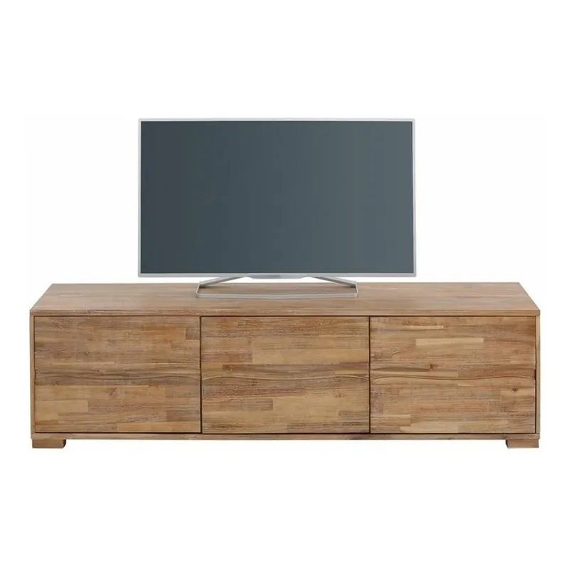 Szafka 3-drzwiowa pod TV z naturalnego drewna akacjowego Støraa Surf Bonami Oferta