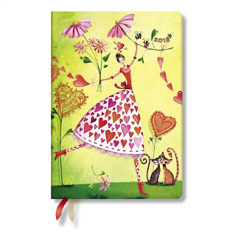 Kalendarz na rok 2018 z układem wertykalnym Paperblanks Valentina Midi Bonami Zamów teraz