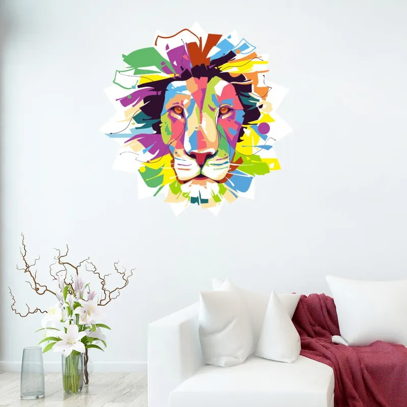 Naklejka Fanastick Pop Art Lion, 50x50 cm Bonami Hit sprzedaży
