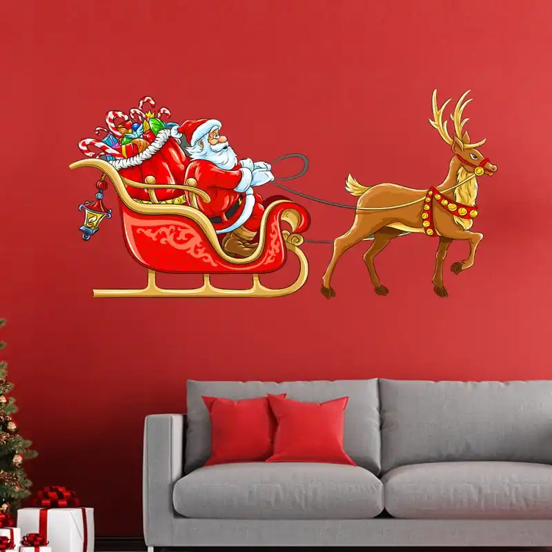 Naklejka świąteczna Ambiance Noel Sur Son Traineau Bonami Tylko dziś