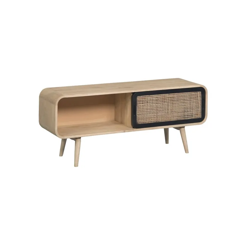 Szafka pod TV z litego drewna mango Woodjam Cane Contemporain Bonami Kup teraz