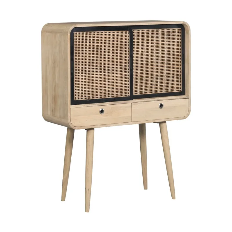 Komoda z litego drewna mango Cane Contemporain Tall Bonami Rabat