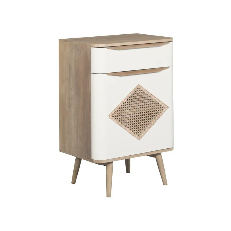 Łatwy zwrot Szafka z litego drewna mango Woodjam Retro Cane Cabinet Bonami