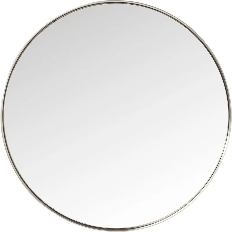Ostatnie sztuki Lustro okrągłe w ramie w srebrnej barwie Kare Design Round Curve, ⌀ 100 cm Bonami