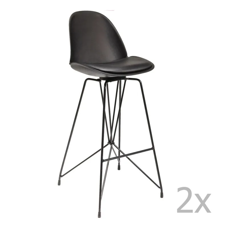 Zestaw 2 czarnych hokerów Kare Design Wire Black Bonami Nowy