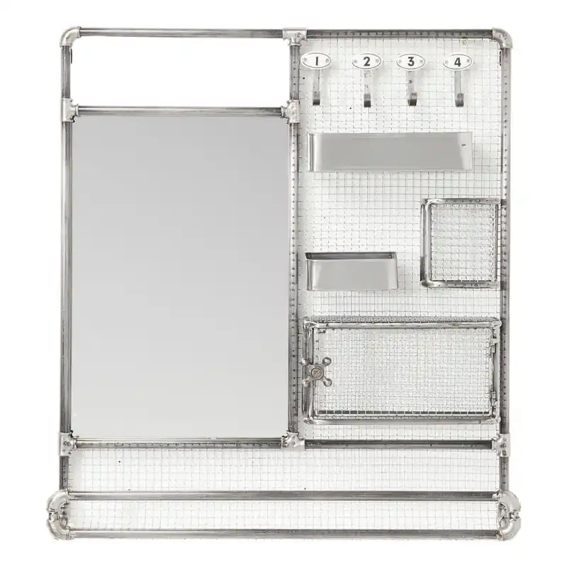 Lustro z półkami w srebrnej barwie Kare Design Mirror Buster Organizer, 71x80 cm Bonami Tani