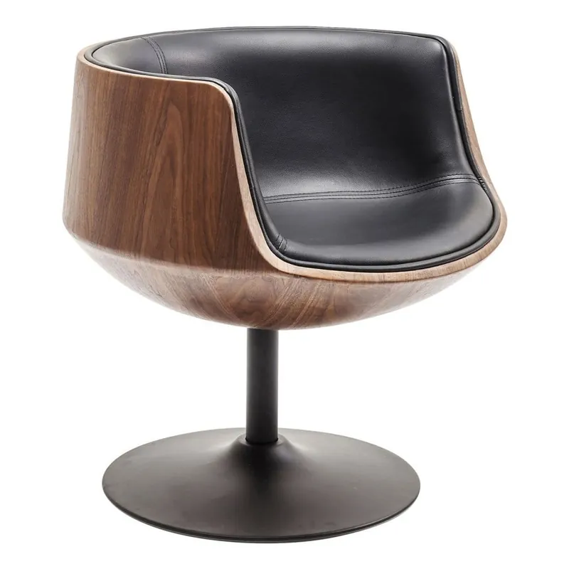 Kup online Brązowo-czarny fotel Kare Design Club 54 Bonami