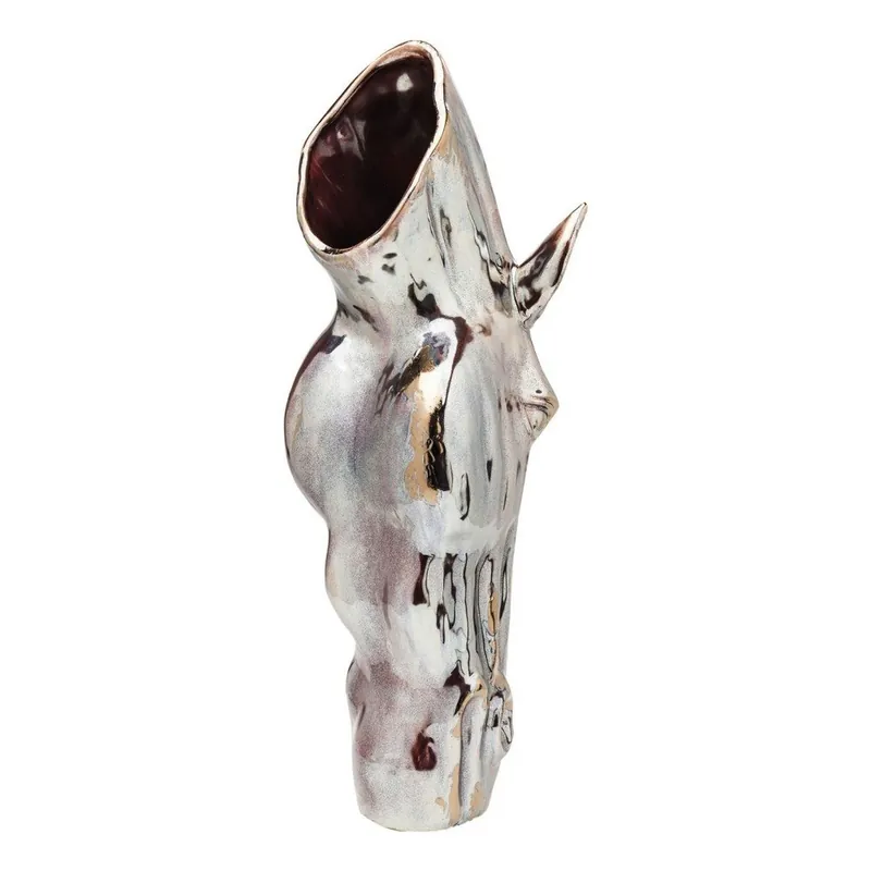 Tani Wazon w srebrnej barwie Kare Design Horse Head, 40 cm Bonami