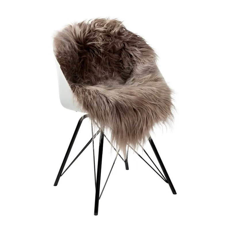 Wyjątkowa oferta Dekoracyjna skóra owcza Woooly Taupe Bonami