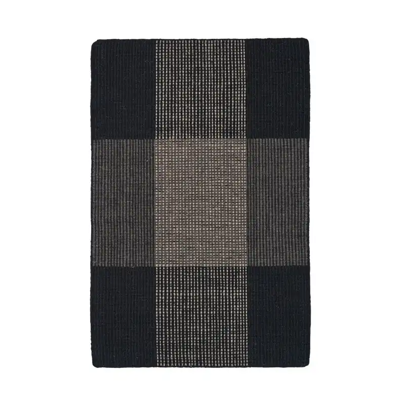 Ciemnoszary dywan wełniany ręcznie tkany Linie Design Bologna, 50x80 cm Bonami Ekspresowa dostawa