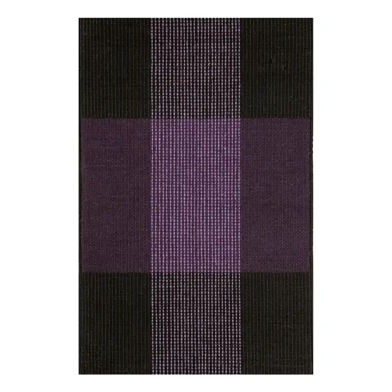 Darmowy zwrot Fioletowo-czarny dywan wełniany ręcznie tkany Linie Design Bologna, 220x220 cm Bonami