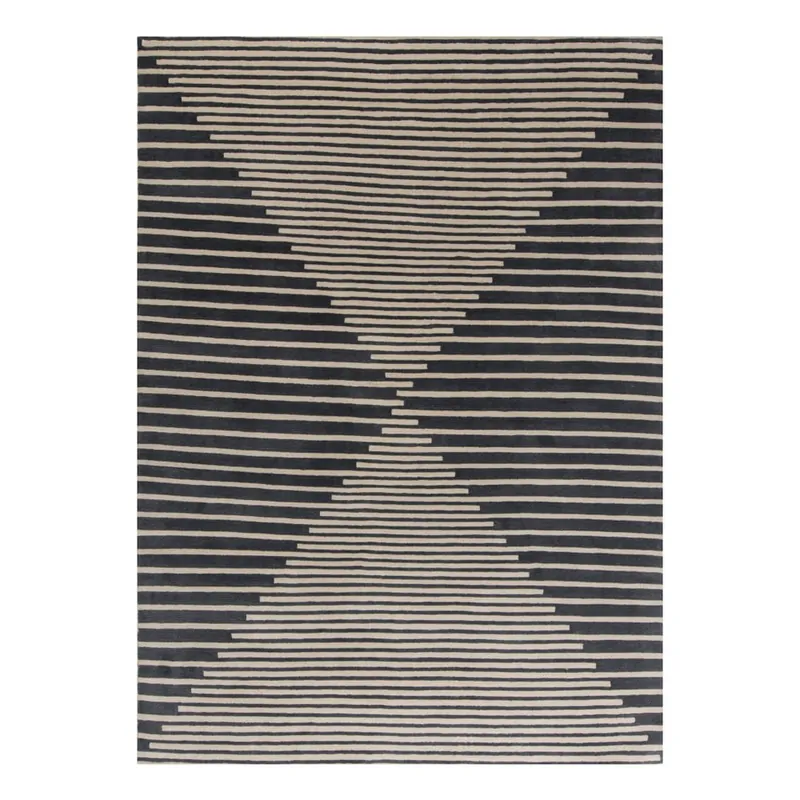 Beżowo-niebieski dywan wełniany ręcznie tkany Linie Design Cono, 170x240 cm Bonami Cena promocyjna