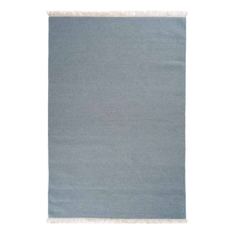 Ekspresowa dostawa Szaro-niebieski dywan wełniany ręcznie tkany Linie Design Solid, 160x230 cm Bonami