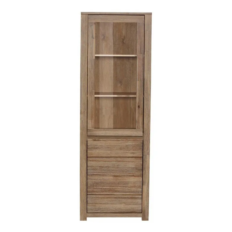 Jasnobrązowa witryna z litego drewna akacjowego Støraa Walter Bonami Oferta czasowa