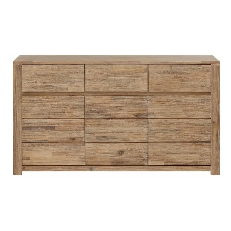 Jasnobrązowa 3-drzwiowa komoda z litego drewna akacjowego Støraa Walter Bonami Oferta