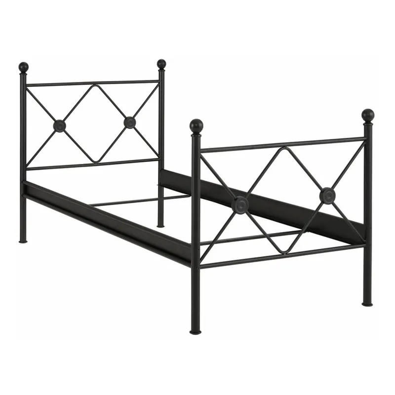 Promocja Czarne łóżko jednoosobowe Støraa Johnson, 90x200 cm Bonami