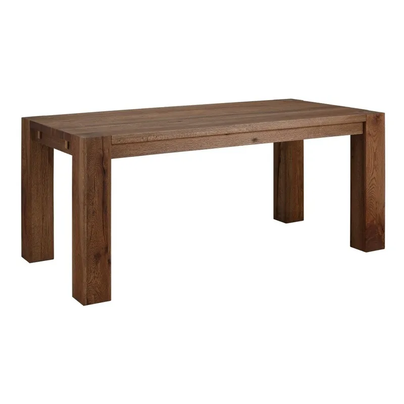 Ciemnobrązowy stół z litego drewna dębowego Støraa Matrix, 90x160 cm Bonami Oferta