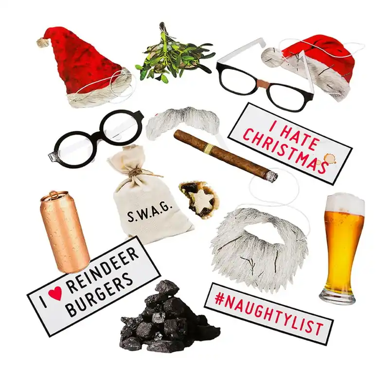 Świąteczny zestaw na fotościankę Talking Tables Bad Santa Bonami Nowy