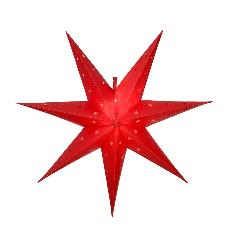 Super okazja Czerwona zewnętrzna dekoracja LED Best Season Star, 45 cm Bonami