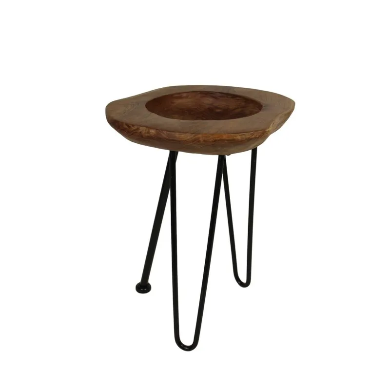 Sprawdź teraz Stolik z miską z drewna tekowego HSM Collection Bowl, wys. 50 cm Bonami