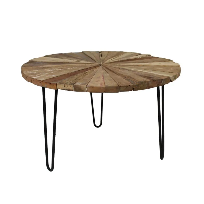 Okazja Stolik z drewna tekowego HSM Collection Sun Vleg, ⌀ 80 cm Bonami