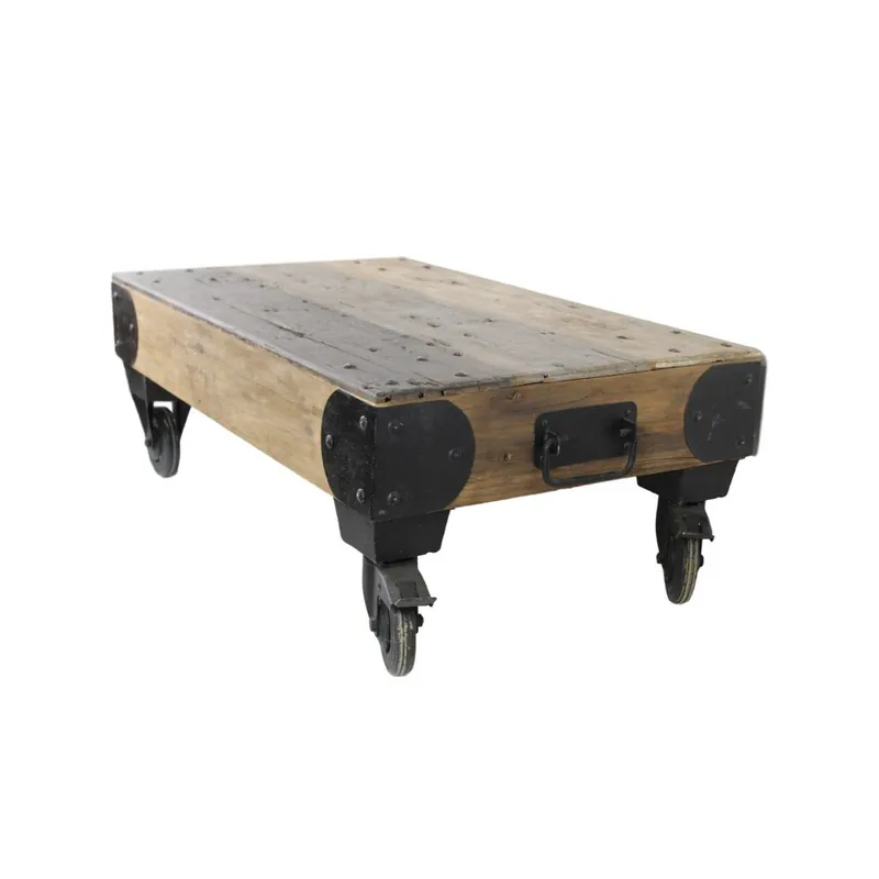 Stolik na kółkach z drewna tekowego HSM Collection Trolley, 75x120 cm Bonami Bestseller