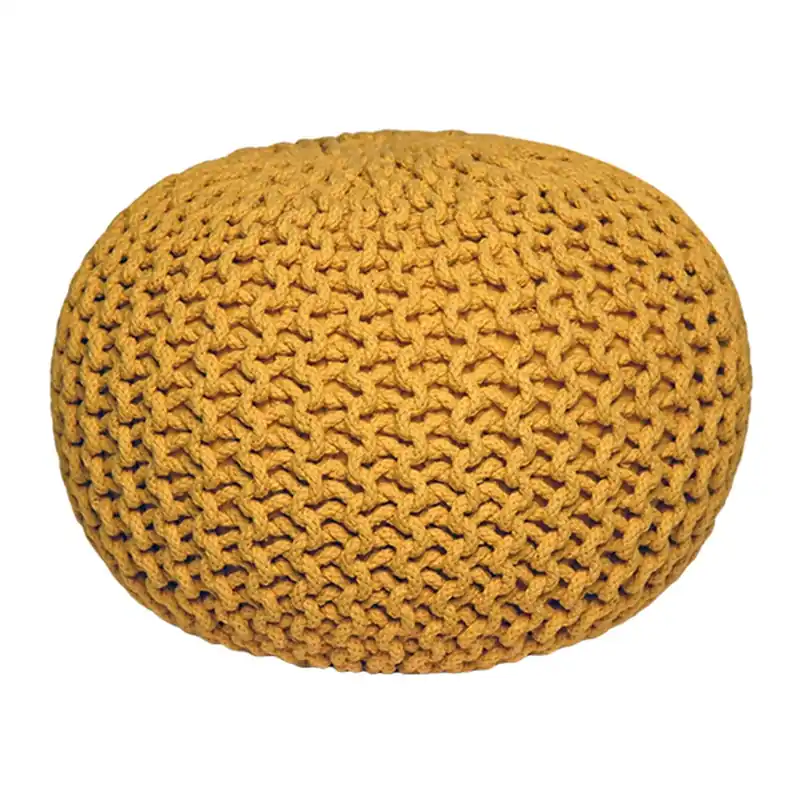 Bestseller Żółty puf dziergany LABEL51 Knitted Bonami