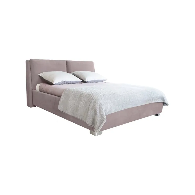 Jasnoróżowe łóżko 2-osobowe Mazzini Beds Vicky, 140x200 cm Bonami Niska cena