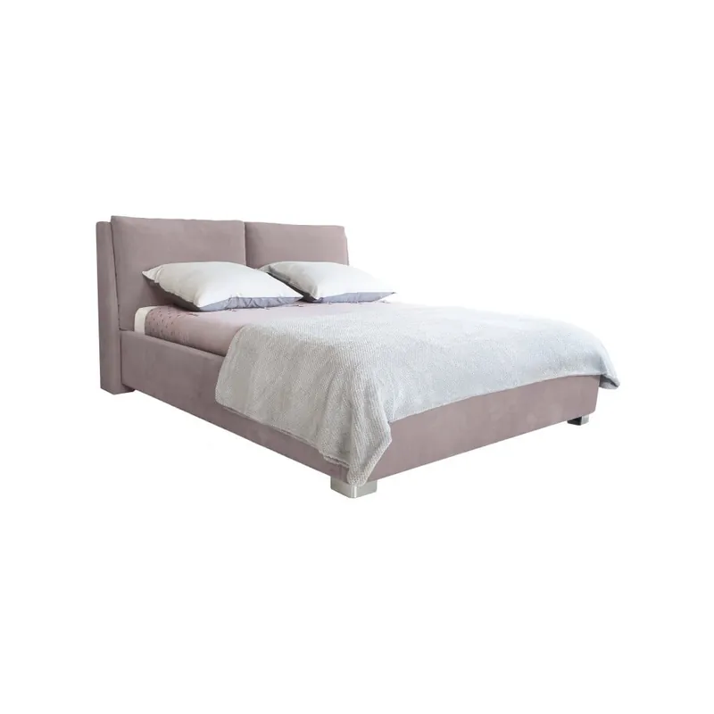 Jasnoróżowe łóżko 2-osobowe Mazzini Beds Vicky, 160x200 cm Bonami Bezpieczna płatność