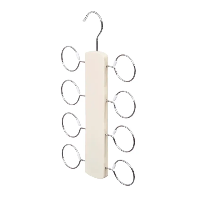 Metalowy wieszak na szaliki z 8 haczykami Compactor Cream Bonami Oferta limitowana