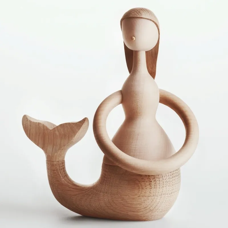 Oferta czasowa Dekoracyjna syrenka z drewna bukowego Architectmade Mermaid Bonami