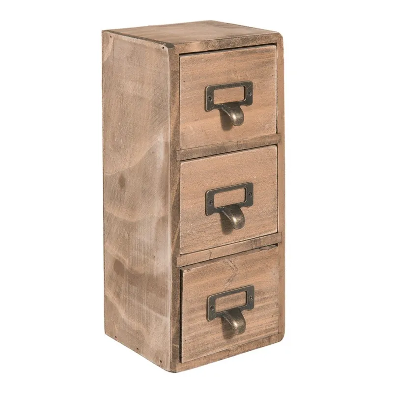 Darmowy zwrot Szafka drewniana z szufladami Clayre & Eef Mini Dresser, 11x27 cm Bonami