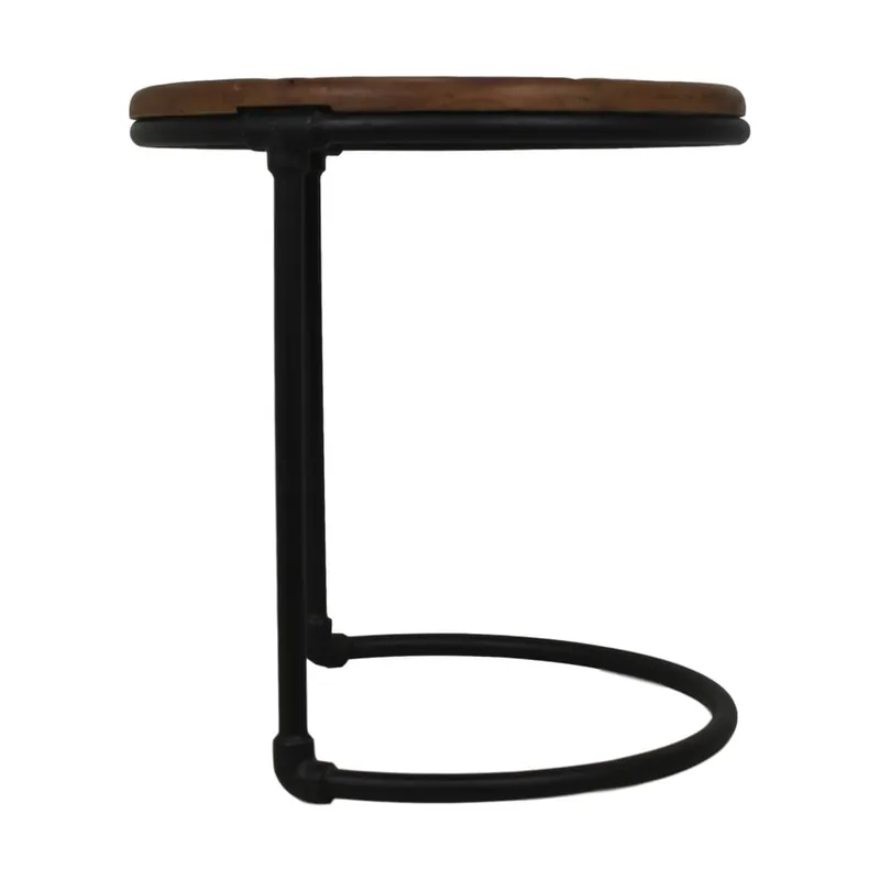Niska cena Stolik z blatem z drewna tekowego HSM Collection, ⌀ 45 cm Bonami