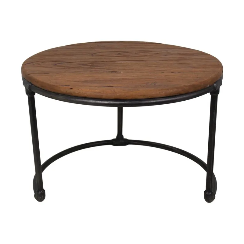 Stolik z blatem z drewna tekowego HSM Collection, ⌀ 60 cm Bonami Zamów teraz