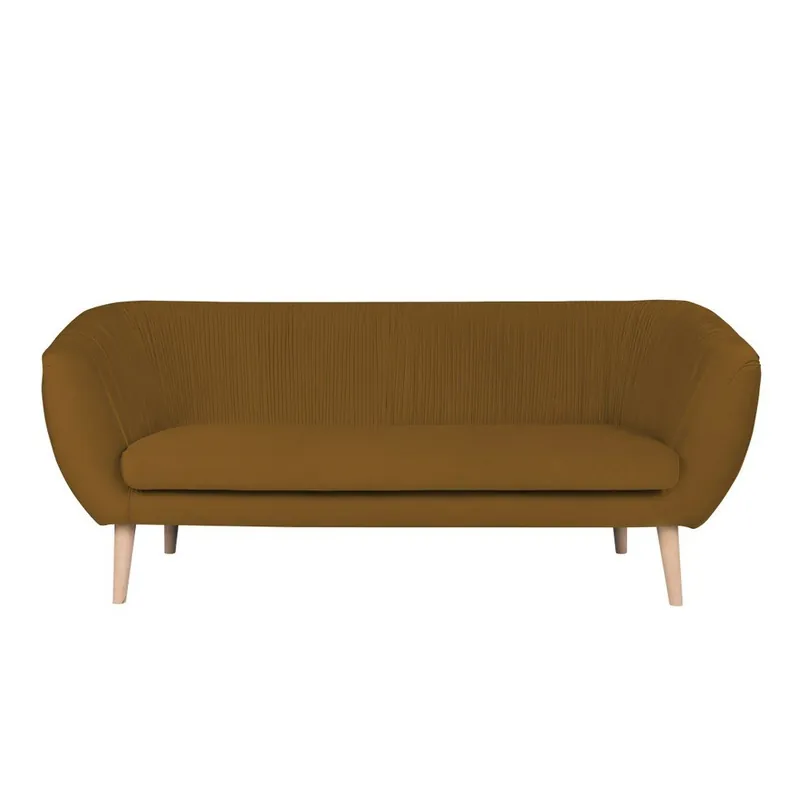 Musztardowa sofa 3-osobowa Paolo Bellutti Massimo Bonami Szybka wysyłka