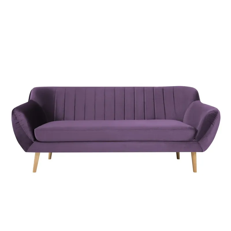 Bestseller Fioletowa sofa 3-osobowa Mazzini Sofas Benito Bonami