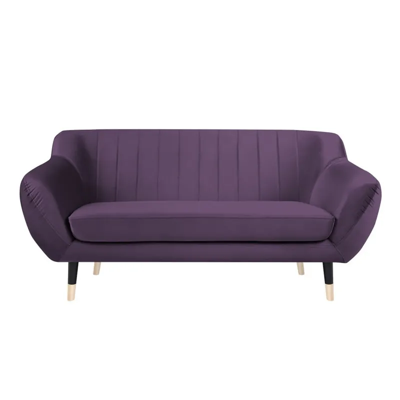 Fioletowa sofa z czarnymi nogami Mazzini Sofas Benito, 158 cm Bonami Najlepsza cena