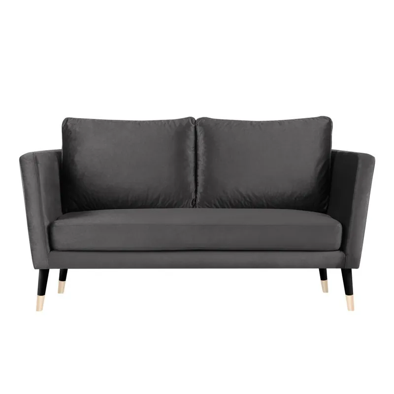 Oferta limitowana Szara sofa 2-osobowa z czarnymi nogami Paolo Bellutti Julia Bonami