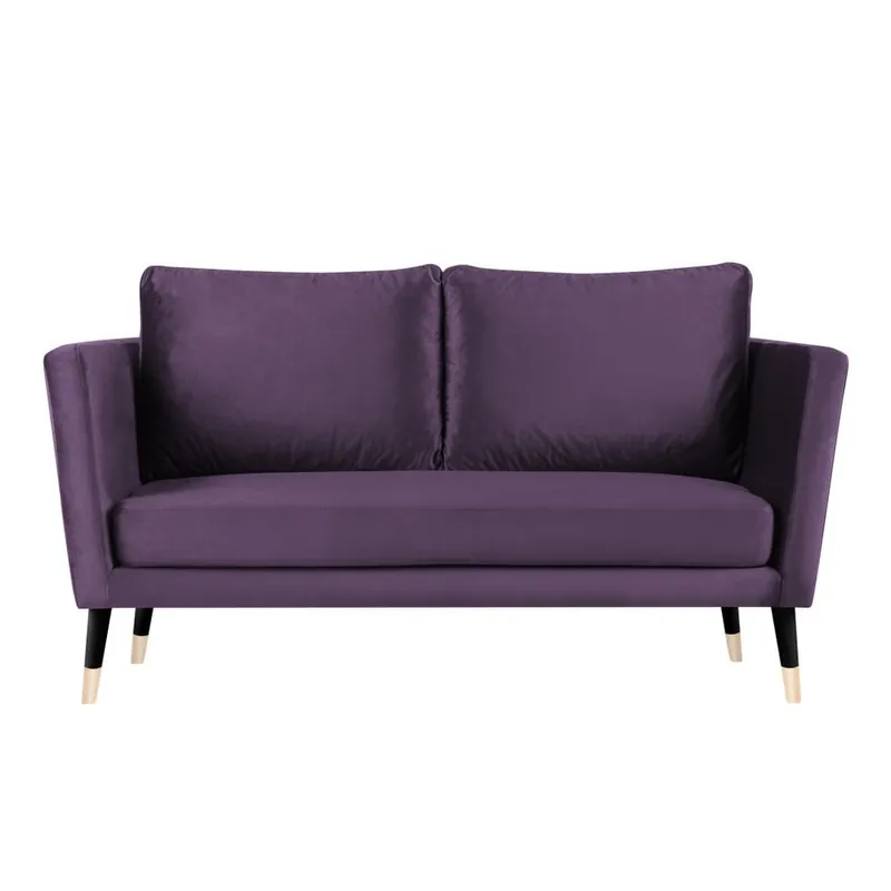Fioletowa sofa 2-osobowa z czarnymi nogami Paolo Bellutti Julia Bonami Hit cenowy