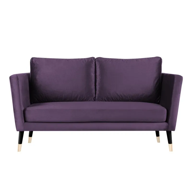Fioletowa sofa 3-osobowa z czarnymi nogami Paolo Bellutti Julia Bonami Wybór klientów