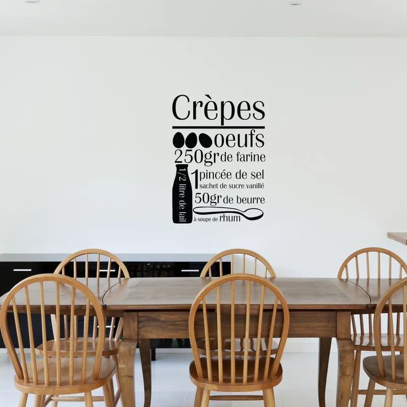 Czarna naklejka Ambiance Crépes Bonami Wyprzedaż