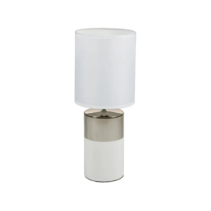 Okazja Biała lampa stołowa z podstawą w srebrnej barwie Santiago Pons Reba, ⌀ 19 cm Bonami