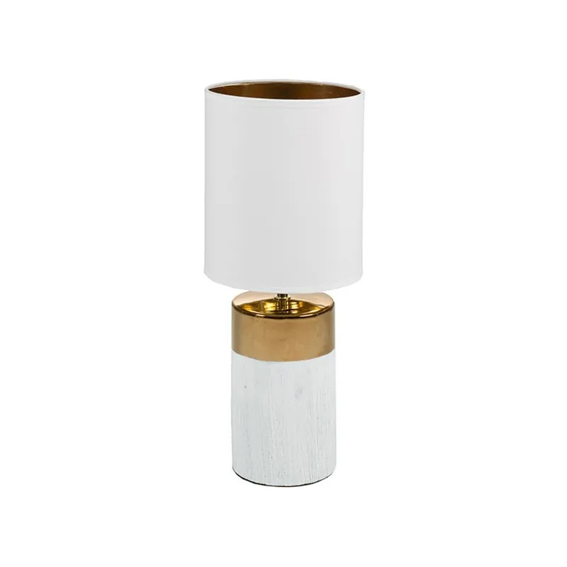 Dostępne od ręki Biała lampa stołowa z podstawą w złotej barwie Santiago Pons Reba, ⌀ 19 cm Bonami