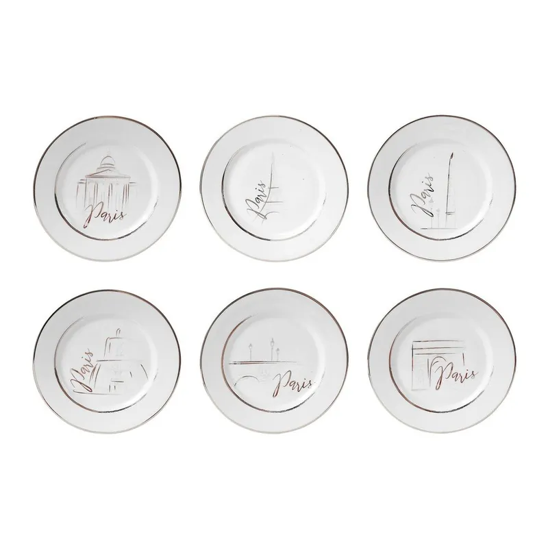 Bezpieczna płatność Zestaw 6 porcelanowych talerzy deserowych Côté Table Capit Bonami